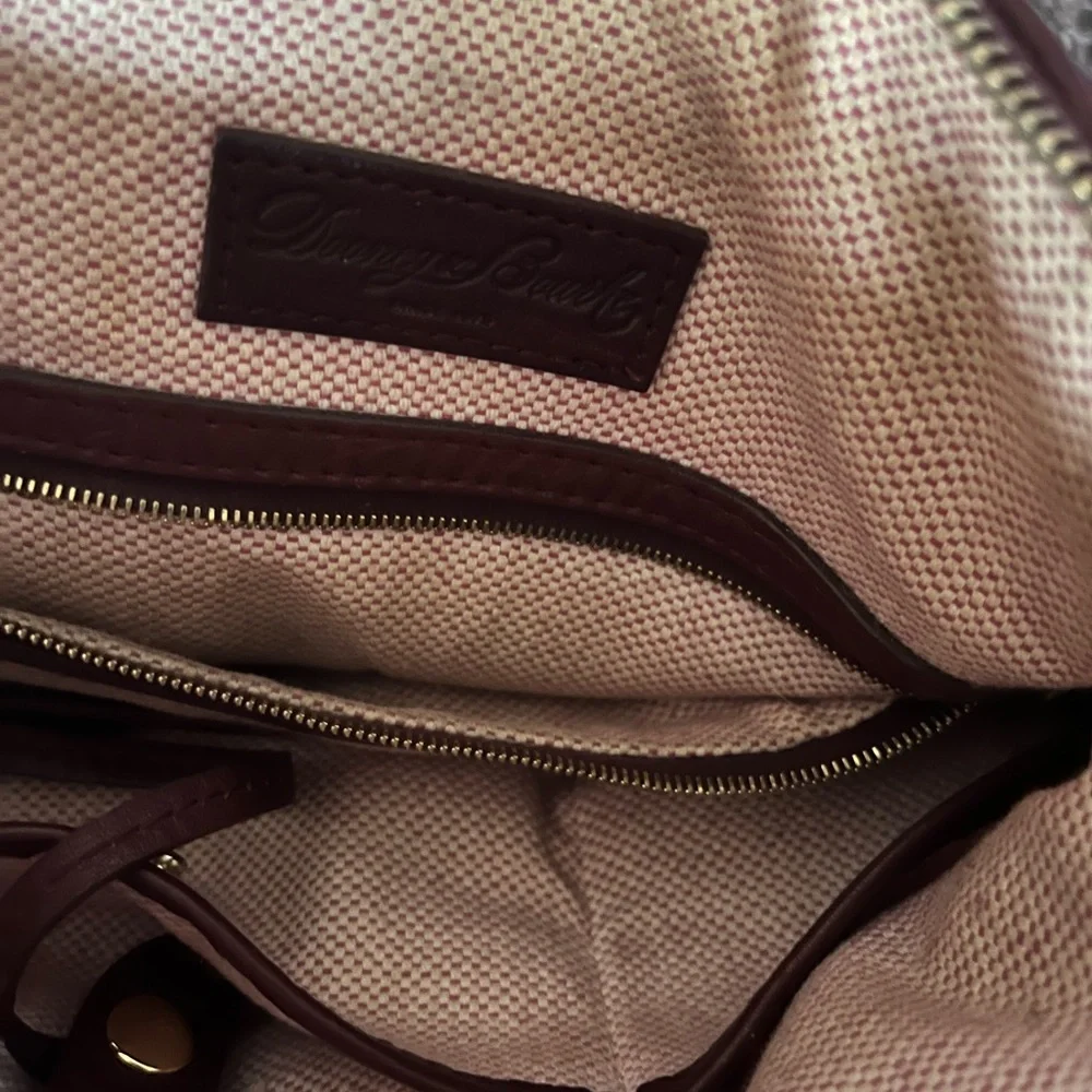 Rare Soft Leather Maroon Dooney Burke Leather Satchel with Duck Logo - Picture 3 of 8